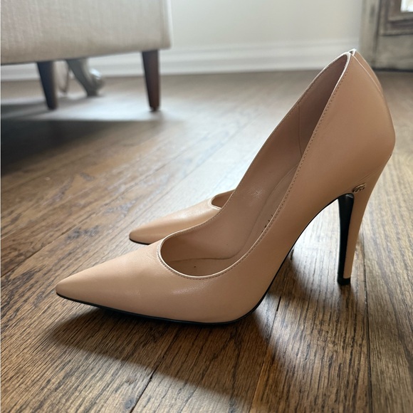 Gucci Leather Pumps Elegant Beige/pink Stiletto Heels - Picture 8 of 10